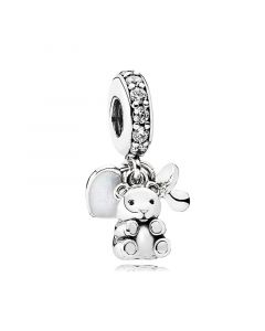 Charms for Pandora Charm Bracelet,Pandora Charms,925 Sterling Silver Charms,Charms for Bracelet,Baby Treasures with Clear CZ Dangle
