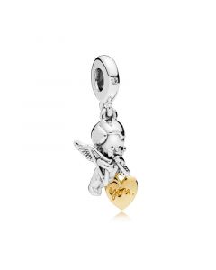 Pandora Charms,925 Sterling Silver Charms,Charms for Bracelet,Golden Cupid You Dangle Charm,Charms for Pandora Charm Bracelet
