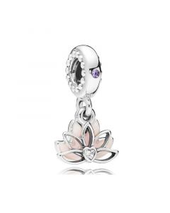 Lotus Flower Dangle Charm,925 Sterling Silver Charms,Charms for Bracelet,Pandora Charms,Charms for Pandora Charm Bracelet