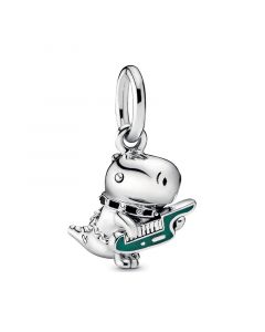 925 Sterling Silver Charms,Charms for Bracelet,Charms for Pandora Charm Bracelet,Dino the Dinosaur Punk Band Charm,Pandora Charms