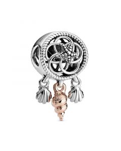925 Sterling Silver Charms,Charms for Pandora Charm Bracelet,Charms for Bracelet,Openwork Seashell Dreamcatcher Charm,Pandora Charms