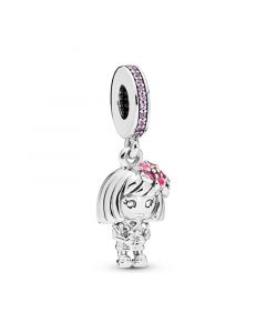 Chinese Flower Girl Charm,Charms for Pandora Charm Bracelet,925 Sterling Silver Charms,Charms for Bracelet,Pandora Charms