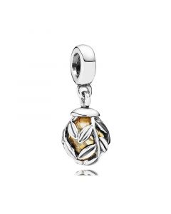 925 Sterling Silver Charms,Charms for Bracelet,Pandora Charms,Golden Laurel Leaves Dangle Charm,Charms for Pandora Charm Bracelet