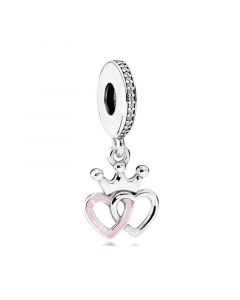Charms for Bracelet,Pandora Charms,Charms for Pandora Charm Bracelet,Crowned Hearts Pendant Charm,925 Sterling Silver Charms