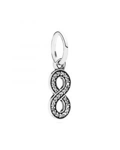 Infinity Silver Dangle with Cubic Zirconia charm,Pandora Charms,925 Sterling Silver Charms,Charms for Pandora Charm Bracelet