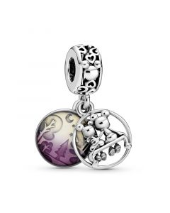 Mickey Mouse & Minnie Mouse Happily Ever After Dangle Charm,Pandora Charms,Charms for Pandora Charm Bracelet,925 Sterling Silver Charms