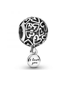 Charms for Bracelet,Pandora Charms,Openwork Love Hearts Charm,Charms for Pandora Charm Bracelet,925 Sterling Silver Charms