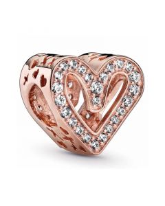 Charms for Pandora Charm Bracelet,925 Sterling Silver Charms,Sparkling Freehand Heart Charm,Pandora Charms,Charms for Bracelet