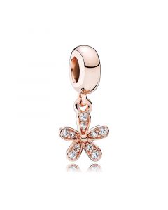 925 Sterling Silver Charms,Pandora Charms,Charms for Pandora Charm Bracelet,Charms for Bracelet,Rose Dazzling Daisy Dangle Charm