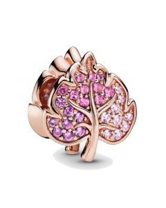 Pandora Charms,925 Sterling Silver Charms,Charms for Bracelet,Rose Sparkling Pavé Leaf Charm,Charms for Pandora Charm Bracelet