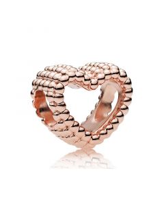 925 Sterling Silver Charms,Charms for Bracelet,Rose Beaded Heart,Charms for Pandora Charm Bracelet,For Pandora Charm Bracelet,Pandora Charms