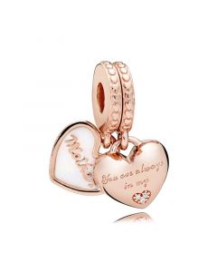 Pandora Charms,925 Sterling Silver Charms,Charms for Pandora Charm Bracelet,Rose Mother Daughter "You Are Always In My Heart"