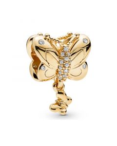 Charms for Pandora Charm Bracelet,Charms for Bracelet,Golden Decorative Butterfly Charm,Pandora Charms,925 Sterling Silver Charms