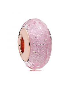 Charms for Bracelet,Faceted Pink Murano Glass Charm,Charms for Pandora Charm Bracelet,925 Sterling Silver Charms,Pandora Charms