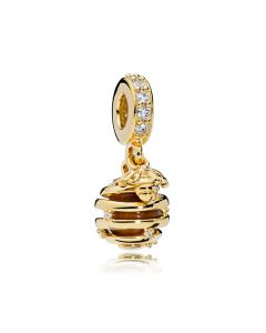 Golden Sweet As Honey Hanging Charm,Charms for Bracelet,925 Sterling Silver Charms,Pandora Charms,Charms for Pandora Charm Bracelet