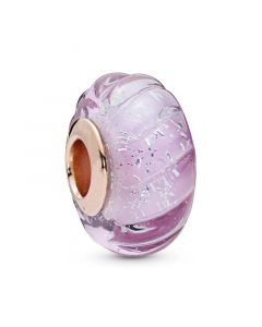 Charms for Pandora Charm Bracelet,925 Sterling Silver Charms,Murano Glittering Grooves Rose Charm,Pandora Charms,Charms for Bracelet