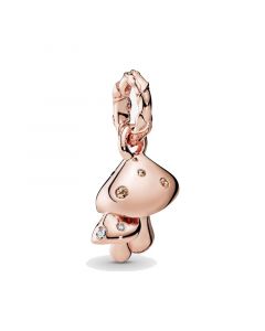 Rose Sparkling Mushrooms Dangle,Charms for Pandora Charm Bracelet,Pandora Charms,Charms for Bracelet,925 Sterling Silver Charms