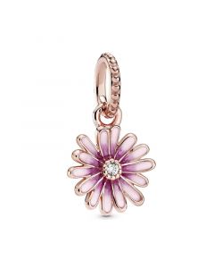 Charms for Pandora Charm Bracelet,Charms for Bracelet,Pandora Charms,925 Sterling Silver Charms,Rose Pink Daisy Flower Dangle Charm