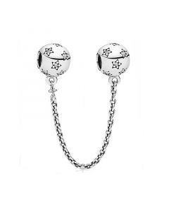 Charms for Pandora Charm Bracelet,Pandora Charms,925 Sterling Silver Charms,Charms for Bracelet,Starry Night Safety Chain