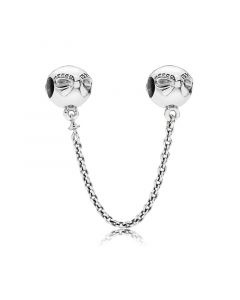 Pandora Charms,Charms for Bracelet,925 Sterling Silver Charms,Charms for Pandora Charm Bracelet,Dainty Bow Safety Chain