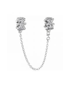 Pandora Charms,Charms for Bracelet,Charms for Pandora Charm Bracelet,Daisy Flower Safety Chain,925 Sterling Silver Charms