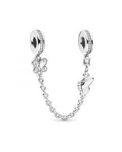 925 Sterling Silver Charms,Charms for Pandora Charm Bracelet,Charms for Bracelet,Decorative Butterflies Safety Chain,Pandora Charms