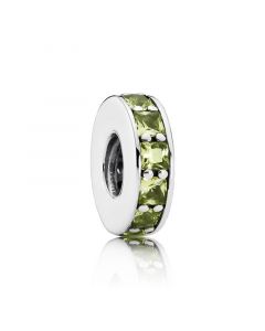 925 Sterling Silver Charms,Pandora Charms,Charms for Pandora Charm Bracelet,Light Green Crystal Abstract Silver Spacer,Charms for Bracelet