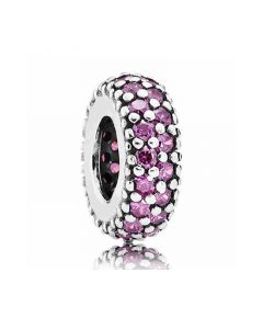 Purple Cubic Zirconia Abstract Silver Spacer,925 Sterling Silver Charms,Charms for Pandora Charm Bracelet,Pandora Charms,Charms for Bracelet