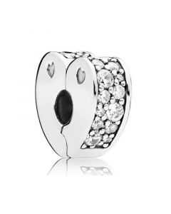 Clear Arcs of Love Clip,Charms for Bracelet,Pandora Charms,925 Sterling Silver Charms,Charms for Pandora Charm Bracelet
