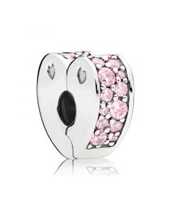 Charms for Bracelet,Pink Arcs of Love Clip,925 Sterling Silver Charms,Pandora Charms,Charms for Pandora Charm Bracelet