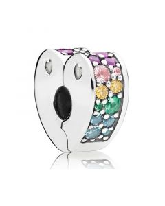 925 Sterling Silver Charms,Multi Color Arcs of Love Clip,Pandora Charms,Charms for Pandora Charm Bracelet,Charms for Bracelet