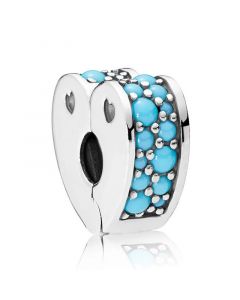 Pandora Charms,925 Sterling Silver Charms,Arcs of Love Clip Blue Crystal Charm,Charms for Bracelet,Charms for Pandora Charm Bracelet