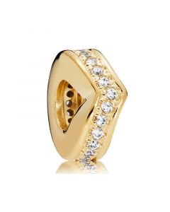 Golden Shimmering Wish Spacer,925 Sterling Silver Charms,Charms for Pandora Charm Bracelet,Pandora Charms,Charms for Bracelet
