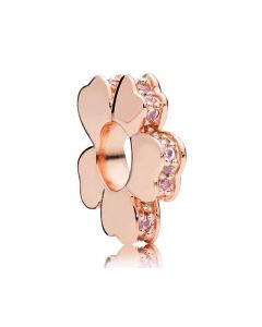 925 Sterling Silver Charms,Charms for Bracelet,Pandora Charms,Rose Wildflower Meadow Spacer Charm,Charms for Pandora Charm Bracelet