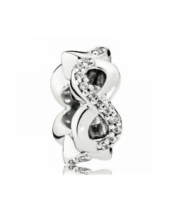 Pandora Charms,Infinite Love Clear CZ Spacer,Charms for Pandora Charm Bracelet,925 Sterling Silver Charms,Charms for Bracelet