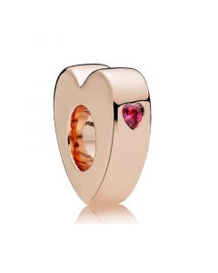 925 Sterling Silver Charms,Charms for Bracelet,Charms for Pandora Charm Bracelet,Rose Gold Red Heart You & Me Spacer Charm,Pandora Charms