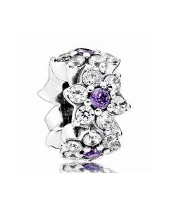 Charms for Bracelet,Forget Me Not Spacer Charm,Charms for Pandora Charm Bracelet,Pandora Charms,925 Sterling Silver Charms