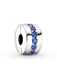 Charms for Pandora Charm Bracelet,925 Sterling Silver Charms,Charms for Bracelet,Blue Sparkle Clip Charm,Pandora Charms