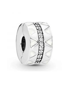 Pandora Charms,925 Sterling Silver Charms,Charms for Bracelet,Charms for Pandora Charm Bracelet,Sparkling Jagged Lines Clip Charm