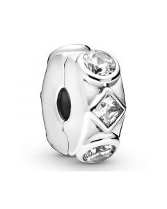 Charms for Bracelet,925 Sterling Silver Charms,Charms for Pandora Charm Bracelet,Geometric Shapes Clip Charm,Pandora Charms