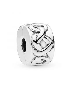 Charms for Bracelet,925 Sterling Silver Charms,Knotted Heart Clip,Pandora Charms,Charms for Pandora Charm Bracelet