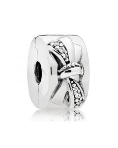 Pandora Charms,Charms for Bracelet,925 Sterling Silver Charms,Sparkling Bow Clip Charm,Charms for Pandora Charm Bracelet