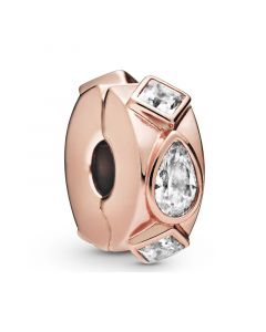 Charms for Pandora Charm Bracelet,Geometric Shapes Clip Rose Charm,925 Sterling Silver Charms,Pandora Charms,Charms for Bracelet