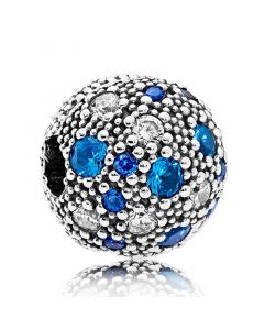Charms for Bracelet,Pandora Charms,925 Sterling Silver Charms,Blue Cosmic Stars Clip,Charms for Pandora Charm Bracelet