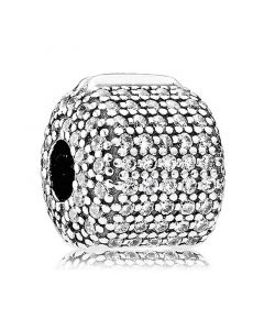 Pave Barrel Clip with Zirconia,Charms for Bracelet,925 Sterling Silver Charms,Charms for Pandora Charm Bracelet,Pandora Charms
