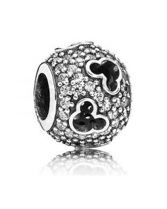 925 Sterling Silver Charms,Charms for Bracelet,Pandora Charms,Mickey Silhouette Pave CZ Charm,Charms for Pandora Charm Bracelet
