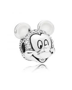 Shimmering Mickey Portrait Clip,925 Sterling Silver Charms,Charms for Pandora Charm Bracelet,Charms for Bracelet,Pandora Charms