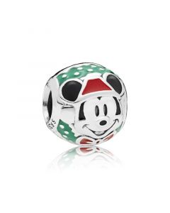Santa Mickey Charm,925 Sterling Silver Charms,Pandora Charms,Charms for Bracelet,Charms for Pandora Charm Bracelet