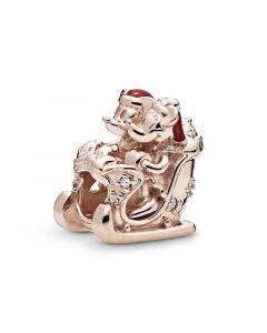 Pandora Charms,Minnie & Mickey Christmas Sleigh Charm,925 Sterling Silver Charms,Charms for Bracelet,Charms for Pandora Charm Bracelet