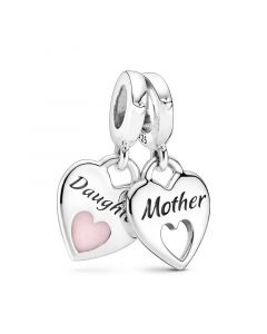 Charms for Bracelet,925 Sterling Silver Charms,Charms for Pandora Charm Bracelet,Pandora Charms,Mother Daughter Split Charm